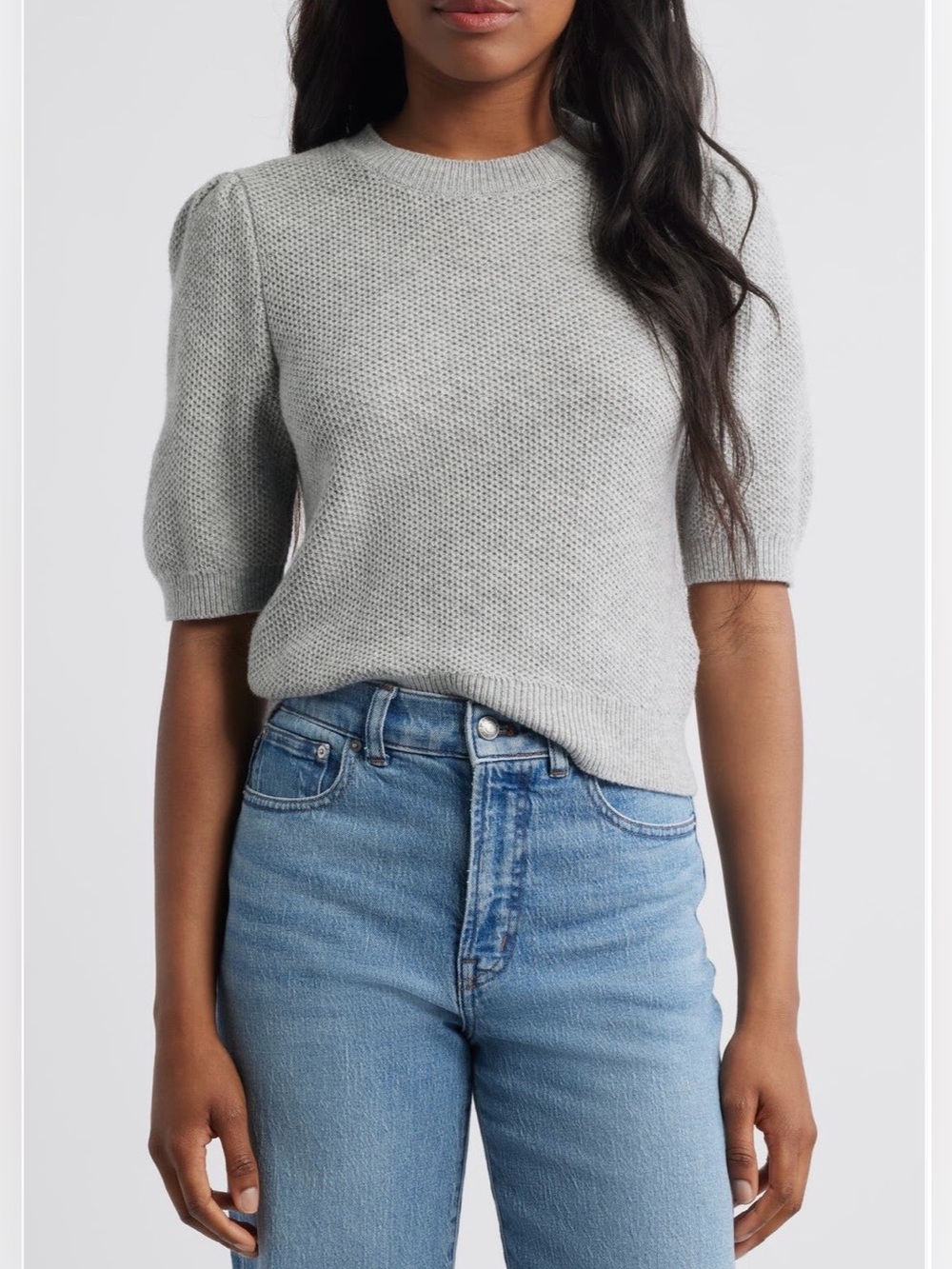 NEW…Madewell Puff Sleeve Textured Sweater